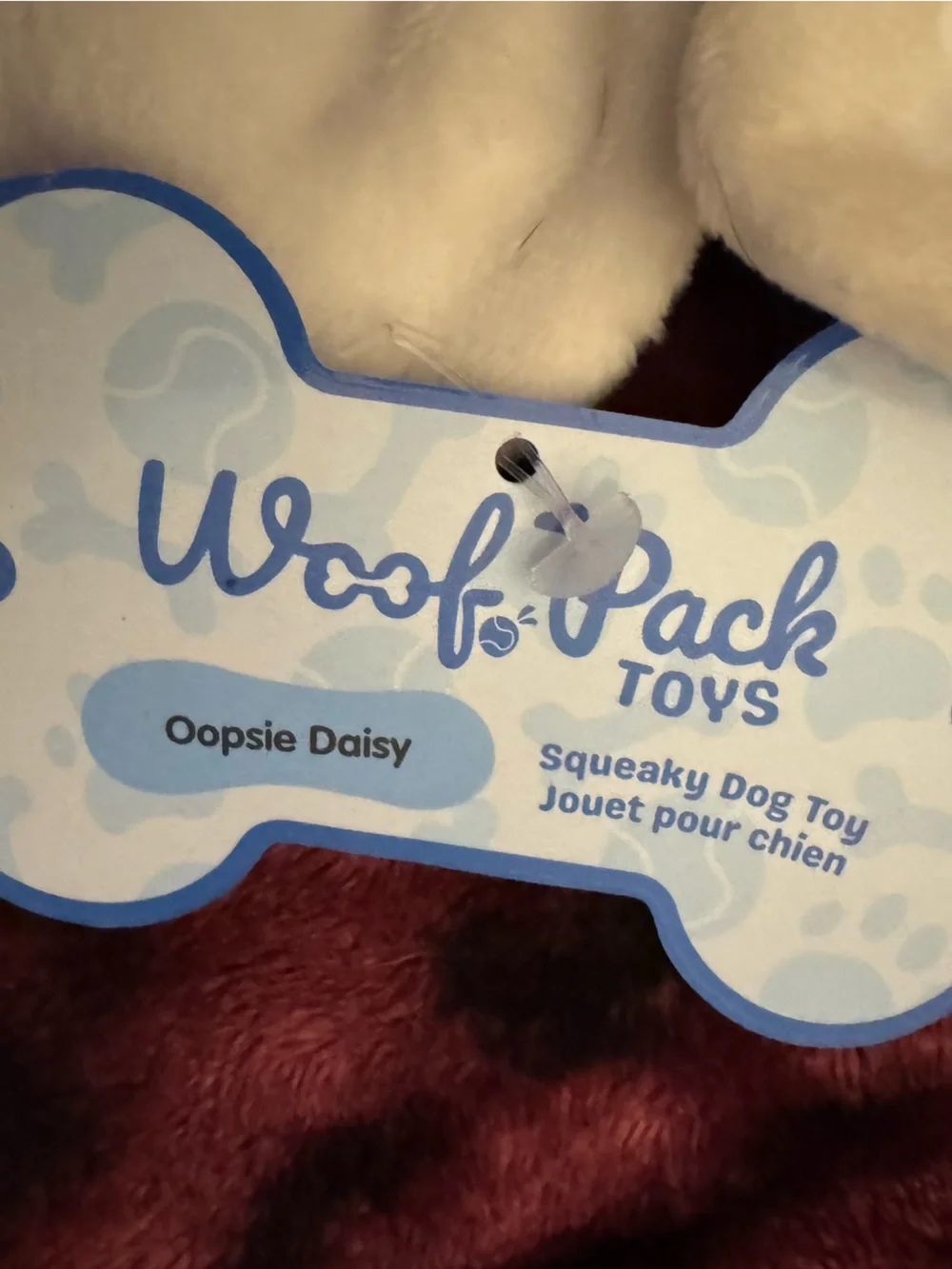 Woof Pack L Dog Toy NEW Oopsie Daisy plush crinkle & squeak Daisy flower toy